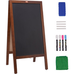 Επιγραφή VEVOR A Frame Chalkboard, επιγραφές διπλής όψης στο πεζοδρόμιο, ανεξάρτητη vintage ξύλινη σανίδα κιμωλίας με κιμωλίες & μαγνητική γόμα, ρουστίκ καφέ σάντουιτς εξωτερικού χώρου, 20"x40" Γάμος