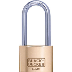 Λουκέτο ασφαλείας μακρύλαιμο Black+Decker με 3 κλειδιά - 50mm 8301100000000000