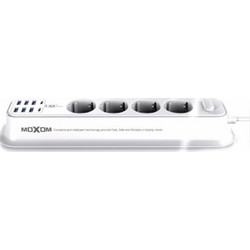 Moxom MX-ST05 Πολύπριζο 4 Θέσεων με 6 USB και Καλώδιο 2m - Λευκό