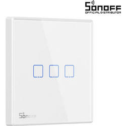 80067 SONOFF T2EU3C-RF - 433MHz Wireless Smart Wall Touch Button Switch 3 Way - RF Series