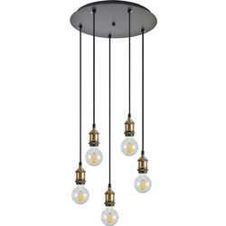 Home Lighting Magnum 77-8693 Κρεμαστό Φωτιστικό Οροφής Πολύφωτο Χρυσό SE21-BR-10-5BL
