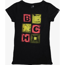 BENCH Women Squared Logo T-Shirt - BLACK - 1019-1028-2000-BLK