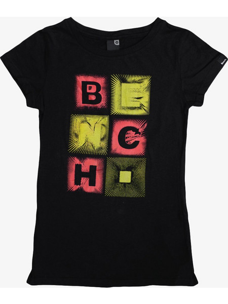 BENCH Women Squared Logo T-Shirt - BLACK - 1019-1028-2000-BLK