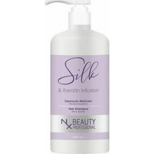 NX Beauty Professional Silk Keratin Infusion Σαμπουάν Κερατίνης για Ταλαιπωρημένα Μαλλιά 1lt
