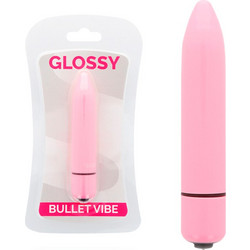 Glossy Bullet Thin Vibe Δονητής Bullet 8.7cm Deep Rose