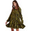 Funky Buddha Mini Καθημερινό Φόρεμα Μαύρο Πράσινο FBL010-126-13