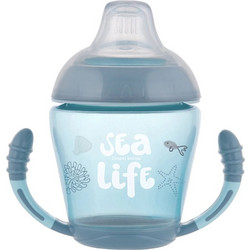 Canpol babies Sea Life Εκπαιδευτικό Ποτηράκι με Στόμιο Grey 230ml