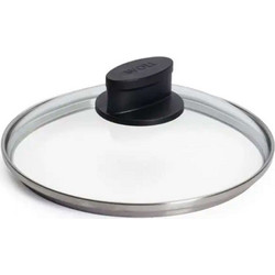 Καπάκι Μαγειρικών Σκευών S18ELM 18cm Clear-Black Woll Γυαλί