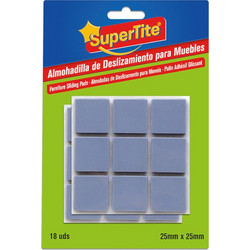 Supertite 8126 Τετράγωνες Τάπες Επίπλων Γκρι 25x25mm 18TMX