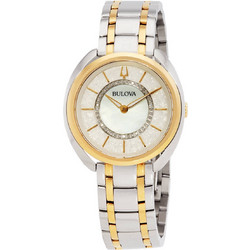 Bulova Duality Γυναικείο Ρολόι με Ασημί Χρυσό Μεταλλικό Μπρασελέ 98X134