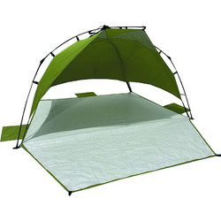 Panda Outdoor Parasol Αυτόματη Τέντα Παραλίας 2 Ατόμων Γκρι 202x105x105cm