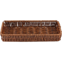 Ψωμιέρα Καλάθι Rattan ορθογώνιο 27x12xΥ4cm ενισχυμένο Buffet Choice Σετ 2 c483435