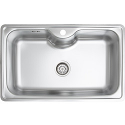 Pyramis Inset Ένθετος Νεροχύτης Inox Σατινέ 80x50cm 101050601