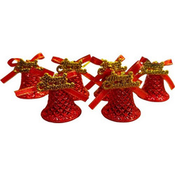 ΚΑΜΠΑΝΑΚΙΑ ΚΟΚΚΙΝΑ MERRY CHRISTMAS 6 ΤΕΜ