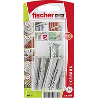 FISCHER 90879 ΝΑΙΛΟΝ ΒΥΣΜΑ (ΡΟΔΕΛΑ mm) & ΒΙΔΑ ΣΕ BLISTER NV UX 8 x 50 mm RS K (ΣΥΣΚ. 5 ΤΕΜ.)