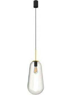Φωτιστικό Οροφής Pear L 8671 Transparent-Gold Nowodvorski Μέταλλο,Γυαλί