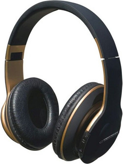Esperanza EH220 Black Gold Ασύρματα Bluetooth Ακουστικά On Ear Μαύρα