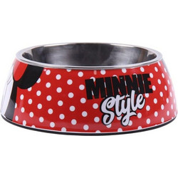 Ταΐστρα σκύλων Minnie Mouse Κόκκινο μελαμίνη 180 ml Μαύρο Μέταλλο