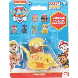 Αυτοκινητάκι 3D Pazzle Γόμα Rubble Paw Patrol 6cm