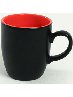 Κούπες (Σετ 6Τμχ) 275KRM1750 9cm Black-Orange Hermia Κεραμικό