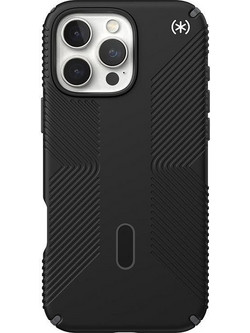 Speck Iphone 16 Pro Max Case (150725-3205) Presidio Pro Grip + Clicklock (Black / Slate GREY)