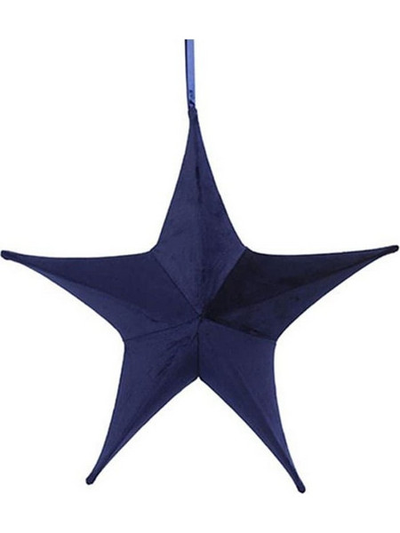 Αστέρι Ανοιγόμενο Βελούδινο 013.784654 40cm Blue