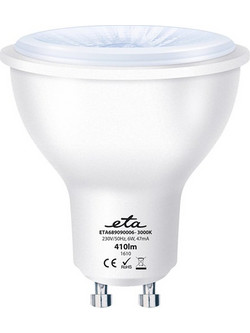 ETA Λαμπτήρας Spot LED, 6W, GU10, ζεστό λευκό