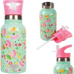 iDrink Fairy Παιδικό Μπουκάλι Θερμός Ανοξείδωτο BPA Free με Καλαμάκι Πράσινο Mint 350ml