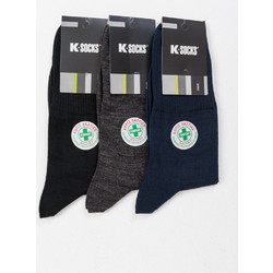 Μάλλινες κάλτσες Χωρίς Λάστιχο K-SOCKS 3 PACK 4601 - MULTICOLOR