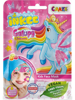 Craze INKEE Unicorn φύλλο μάσκας για παιδιά 5y+ 1 τμχ
