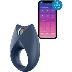 Satisfyer Royal One Vibrating Ring App Ελαστικό Δαχτυλίδι Πέους Σιλικόνης με Δόνηση 3.2cm Μπλε