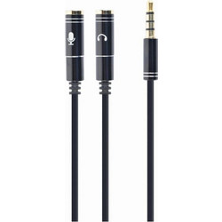 Gembird Cca-417m Adapter Stereo Mini Jack (M) 4-pin - 2x Mini Jack (F) Metal Connectors (CCA-417M) (GEMCCA-417M)