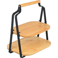 Estia Δίσκος Σερβιρίσματος Bamboo Essentials Διώροφος 20x26x28cm 01-20811