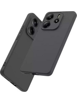 Matte Back Cover Σιλικόνης Μαύρο (iPhone 16)