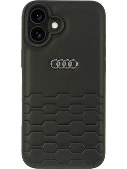 Audi Synthetic Leather iPhone 16 Plus 6.7" black/black hardcase AU-TPUPCIP16M-GT/D2-BK