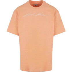 Karl Kani Ανδρική κοντομάνικη μπλούζα Autograph Heavy Jersey Boxy Tee KM252-041-1-ORANGE