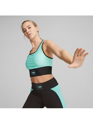 Puma Fit Skimmer Training Top Αθλητικό Μπουστάκι με Μέτρια Στήριξη Τιρκουάζ 523077-76