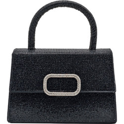 Ghetto Rhinestone Top Handle Bag Γυναικεία Τσάντα Χειρός Μαύρη