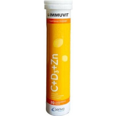 Leriva Immuvit C+D3+Zn 20 Αναβράζοντα Δισκία