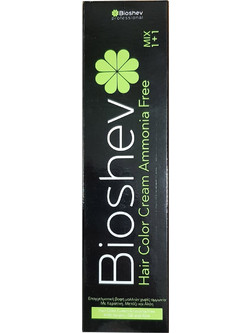 Bioshev Hair Color Cream Ammonia Free 1.0 Μαύρο Μόνιμη Βαφή Μαλλιών Χωρίς Αμμωνία 100ml