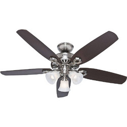 Hunter Builder Plus BN 52 50561 Ανεμιστήρας Οροφής 132cm 65W με Φως Καφέ Γκρι