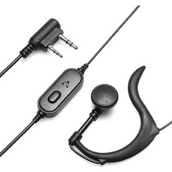 BAOFENG ακουστικό για πομποδέκτη BFG-EARPHONE, 2 pin, push to talk, 1.1m, μαύρο
