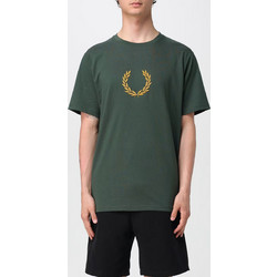 Fred Perry Ανδρική Μπλούζα Textured Laurel Wreath T-Shirt M8587-X89 Πράσινο