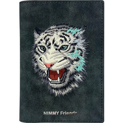Θήκη διαβατηρίου Nimmy πορτοφόλι Raptor Tiger γκρι
