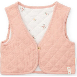 Γιλέκο Little Dutch διπλής όψης από μουσελίνα Flower Pink / White Meadows - Νο 98/104 (2-4 ετών)