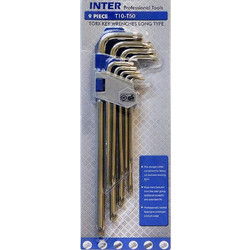 ΚΛΕΙΔΙΑ TORX 9ΤΕΜ ΜΑΚΡΙΑ Τ10-Τ50 Inter (738902)