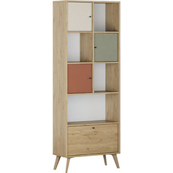 492172 ΒΙΒΛΙΟΘΗΚΗ TERRA MEGAPAP ΧΡΩΜΑ FLORIDA OAK 67X30X181ΕΚ