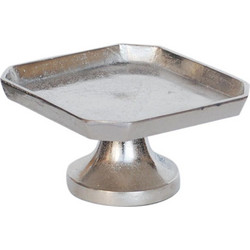 Τουρτιέρα Με Πόδι 00.07.72045 19,5x19,5x9,5cm Silver Μέταλλο