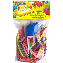 Μπαλόνια Modelling Σετ 50τμχ Με Mini Τρόμπα Toy Markt 71-3039 - Toy Markt - 71-3039