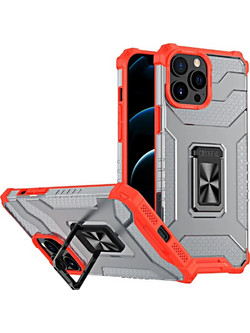 Hurtel Crystal Ring Case Kickstand Back Cover Red (iPhone 13 Pro)